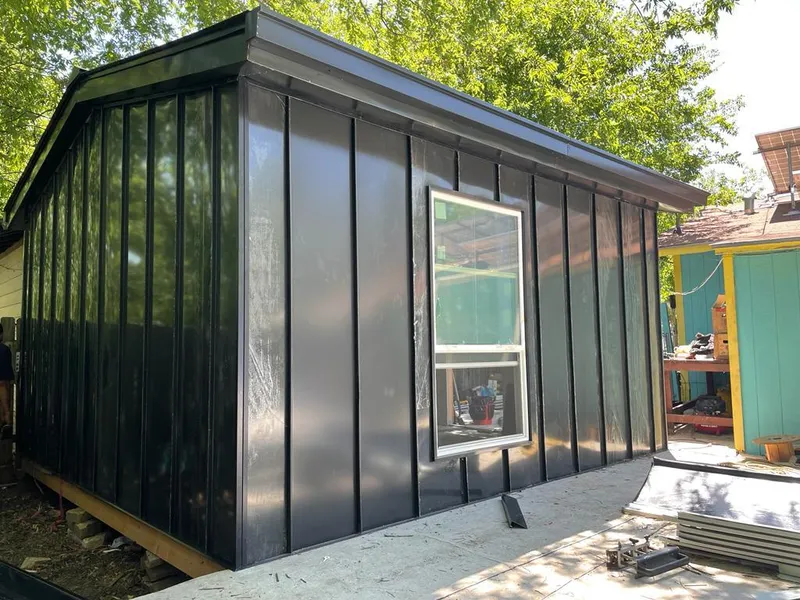 Black standing seam metal wall panels for Roof Inspection in Pennsauken