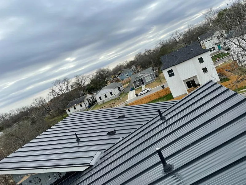 Standing seam metal roof panels with vents for Skylight Repair in Pennsauken